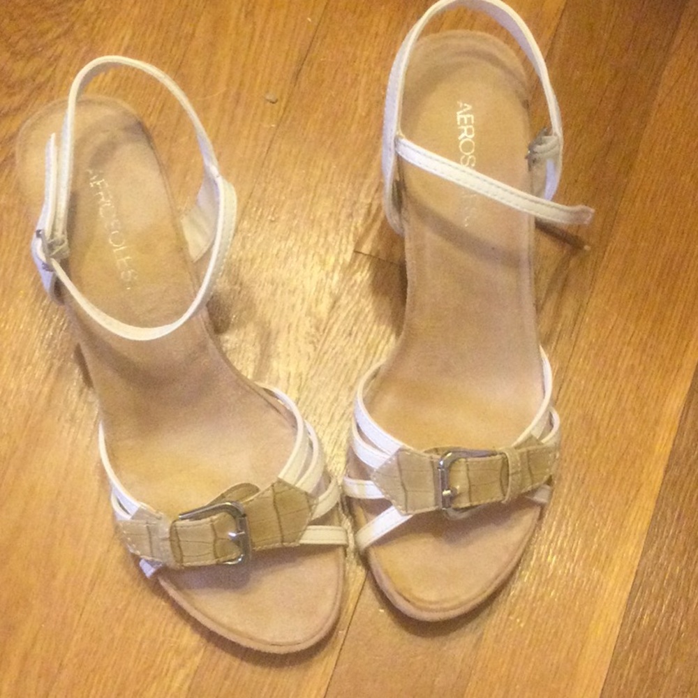 Aerosols strappy wedge sandals
